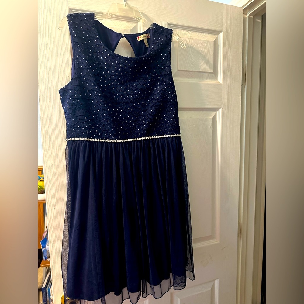 Navy Blue Sparkly Dress